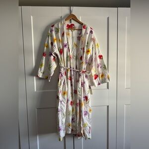 Garnet Hill Cotton Robe | Size Medium